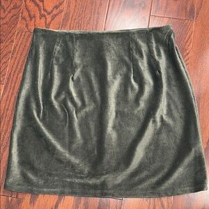 Green Mini A-line Skirt for Cocktail